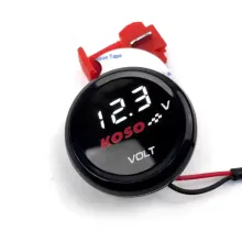 Koso voltmeter LED digitaal Universeel - Wit (Piaggio, Vespa, Peugeot, Kymco, Sym etc.)