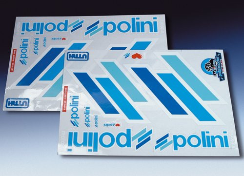 Team Polini Scooter Stickers Witte Rand
