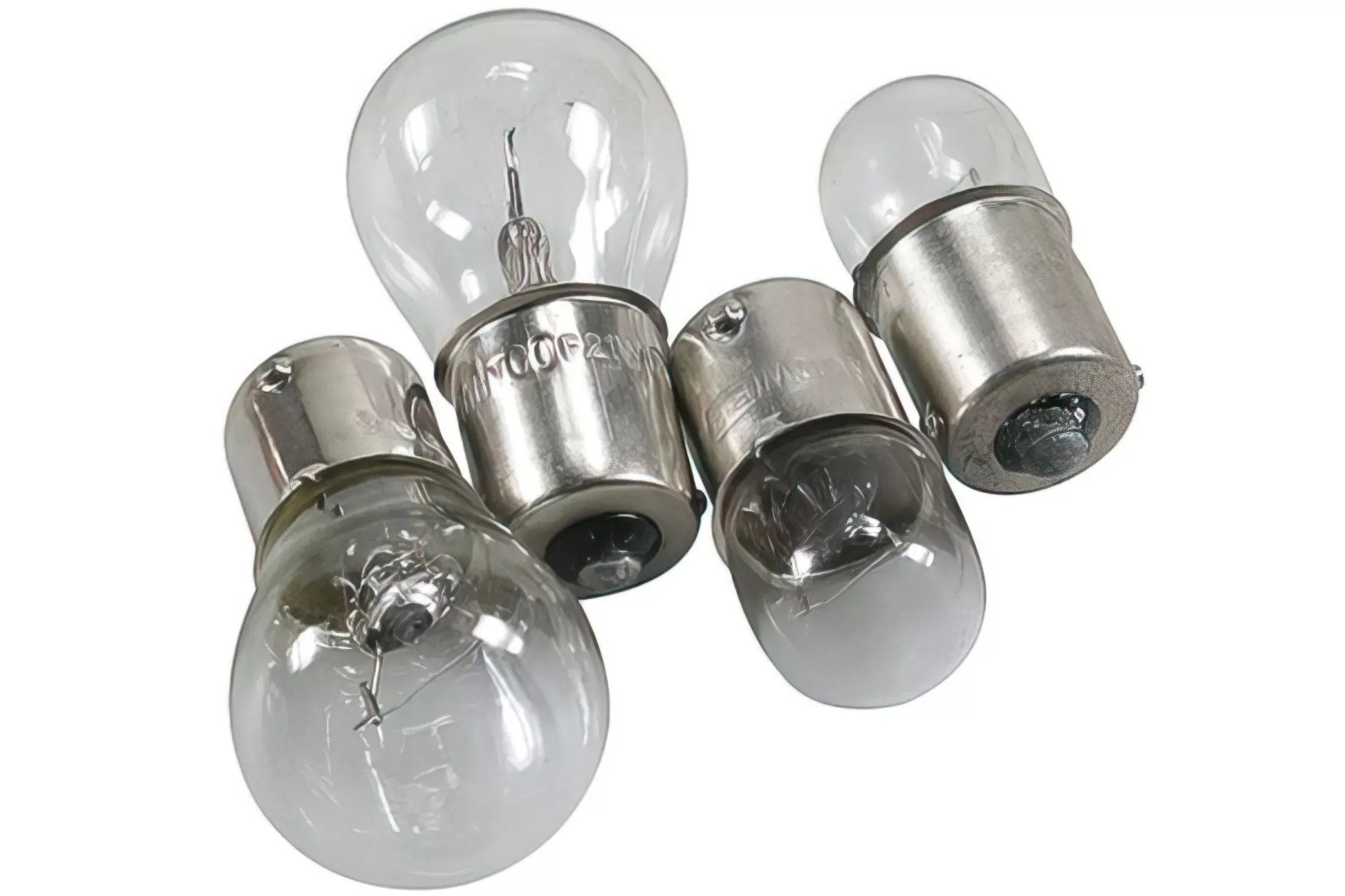 Indicatorlampen Set 2X (12V 10W) ​​& 2X (12V 21W) (BA15S) Wit CE-Markering