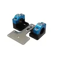 Stuurklemmen 28mm Met Dashboardhouder KRM Zwart / Blauw