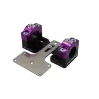 Stuurklemmen 28mm Met Dashboardhouder KRM Zwart / Paars