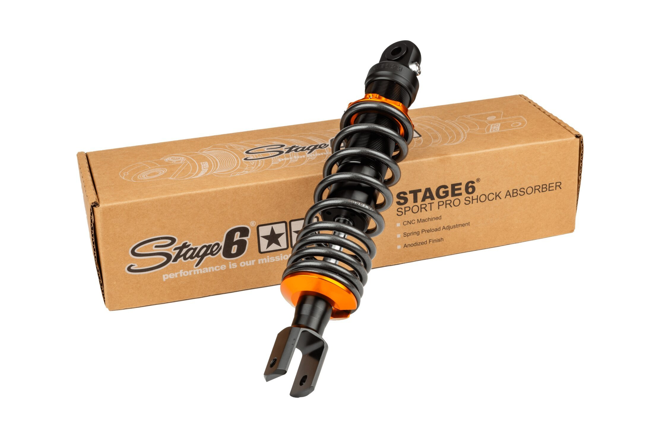 Achter schokbreker Stage6 sport pro minarelli en peugeot 310mm