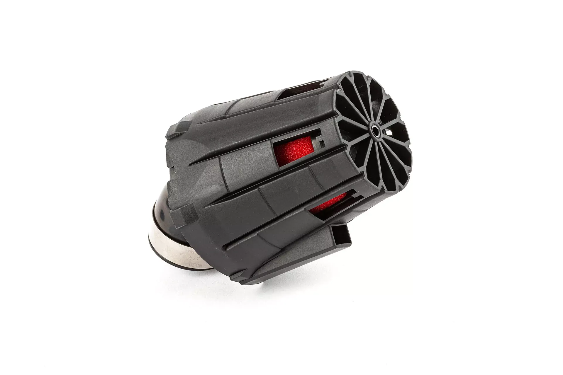 Luchtfilter E5 Hoek 45 D.35MM Zwart / Rood
