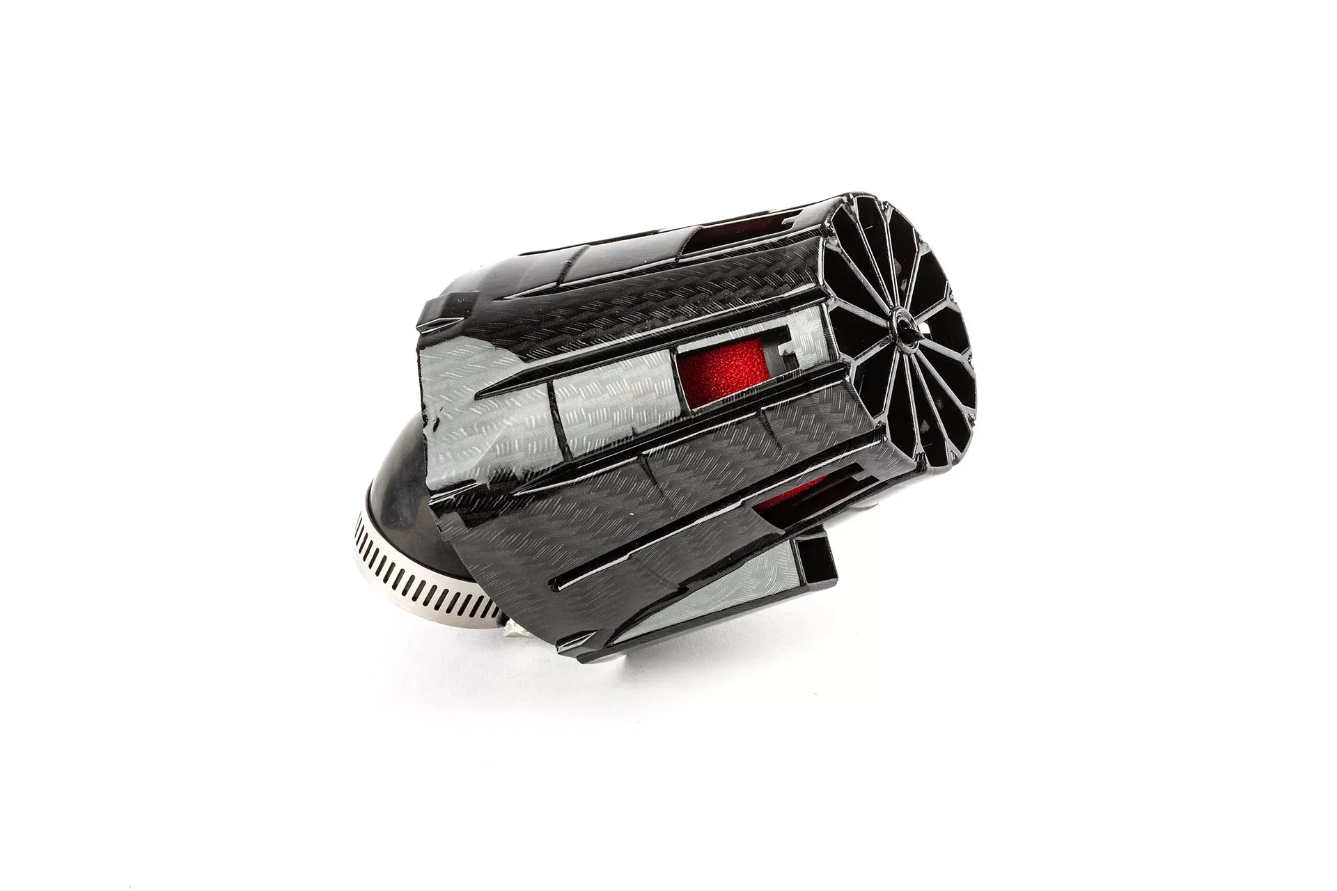 Luchtfilter E5 Hoek 45 D.35MM Carbon / Rood