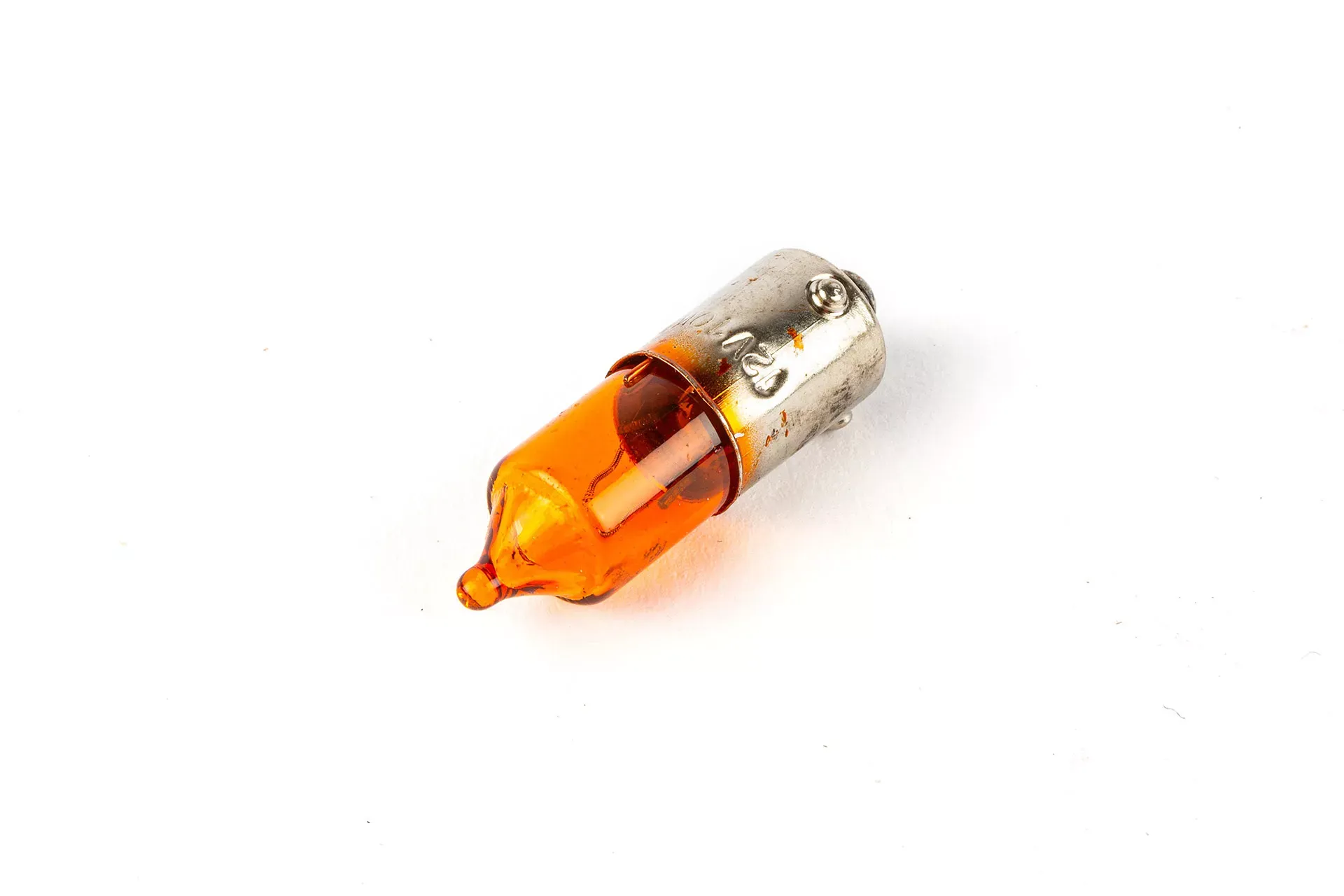 Gloeilamp 12V - 10W Bau9S Offset Oranje