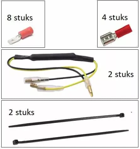Aansluitset LED Knipperlicht Piaggio Zip - achterkant