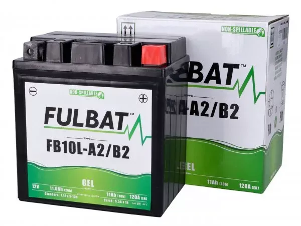 Accu (Gel) Onderhoudsvrij Fulbat fb10l a2 b2 12v 11ah 136x91x146mm
