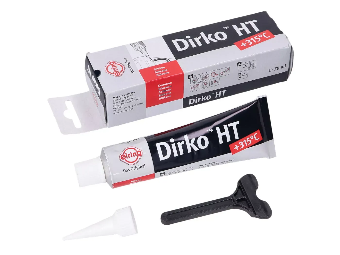Dirko HT soliconen vloeibare pakking - Zwart (hittebestendig tot 315 graden)
