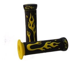 Handvatset Flame - Custom zwart geel
