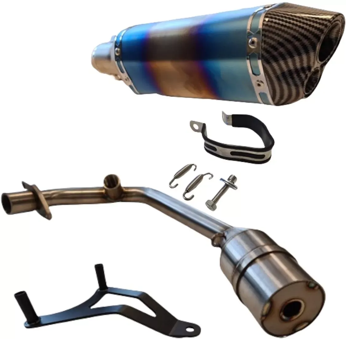 Uitlaat Alpha Styling - Piaggio Zip / Vespa Sprint 4T -  iGet Euro 4 (Multicolor / Carbon)