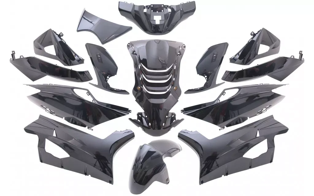 Kappenset Peugeot Speedfight 4 - Zwart metallic