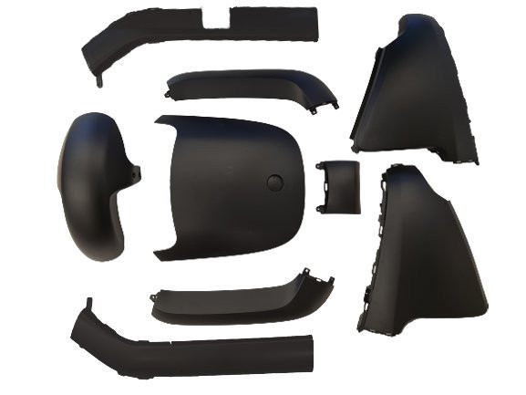 Kappenset voor Segway E110 / E125 - 9 delig - Zwat (mat)