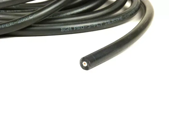 Ontstekingskabel Bgm Pro, ø=7mm Silicone 3 Laags Koperen Geleider 1,5mm虏, Tot 200掳c, Zwart 5m