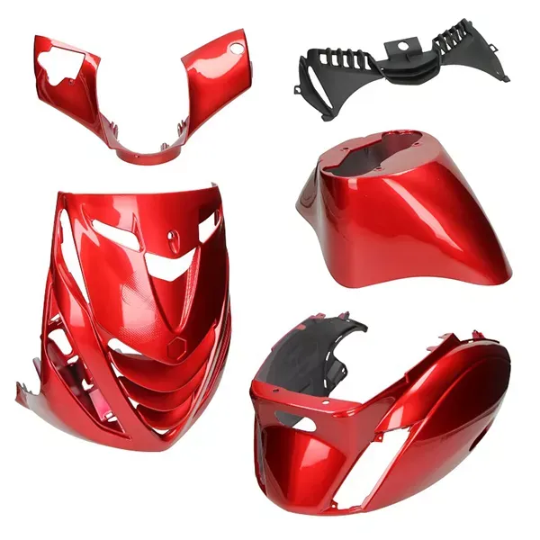 Kappenset (audi bordeaux red) Piaggio Zip2000 Model SP 5-delig