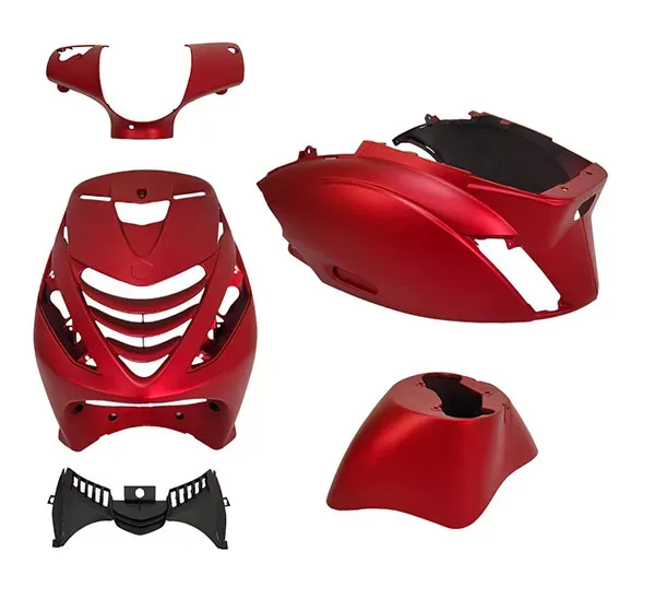 Kappenset (candy red) Piaggio Zip2000 mat Model SP 5-delig
