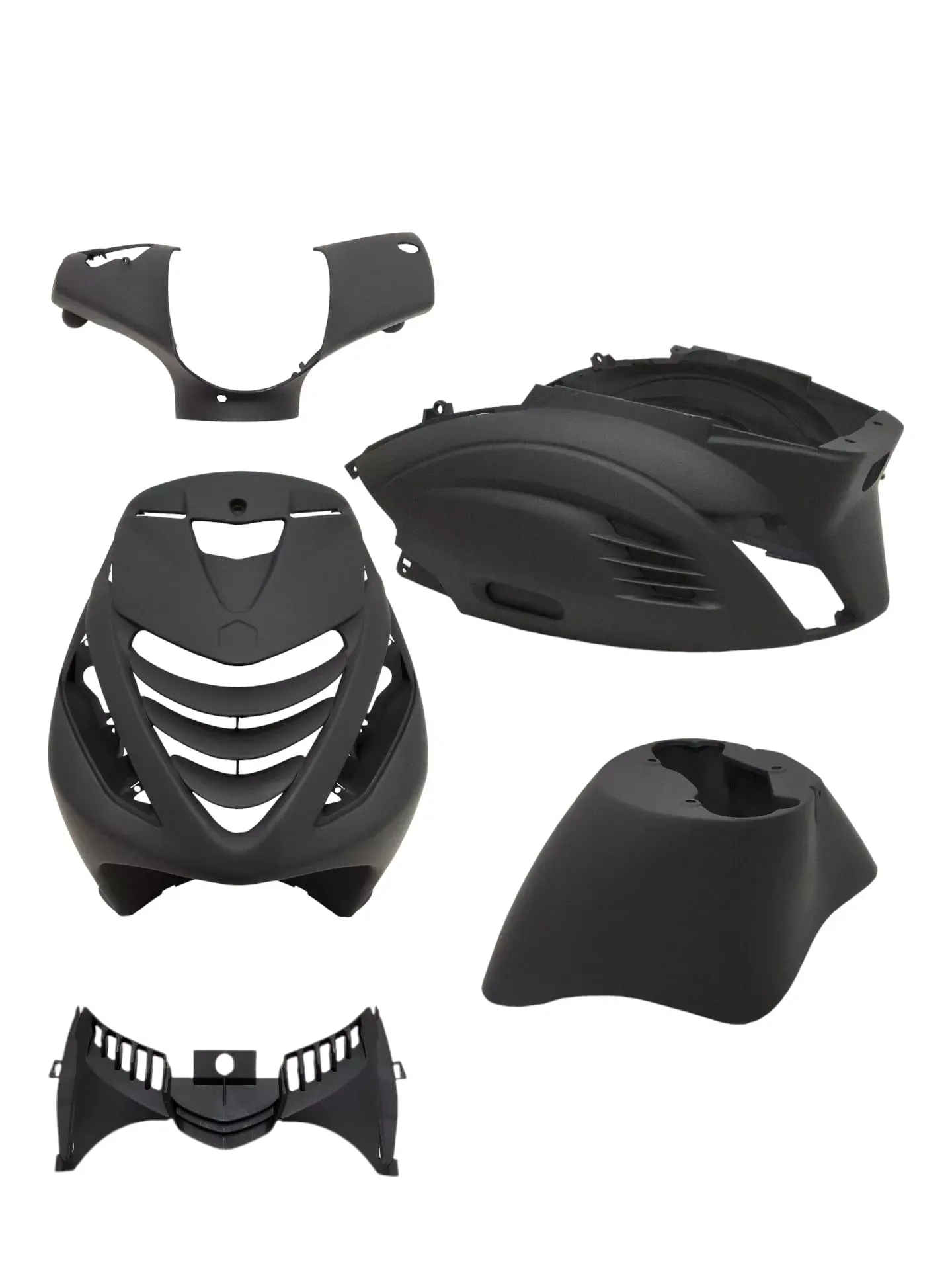 Kappenset RS-1 (zwart mat ) Piaggio Zip2000 Model SP 5-delig