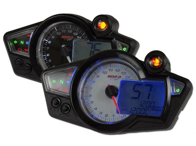 Race dashbord - Model: RX1N - Teller: Zwart - Verlichting: Blauw