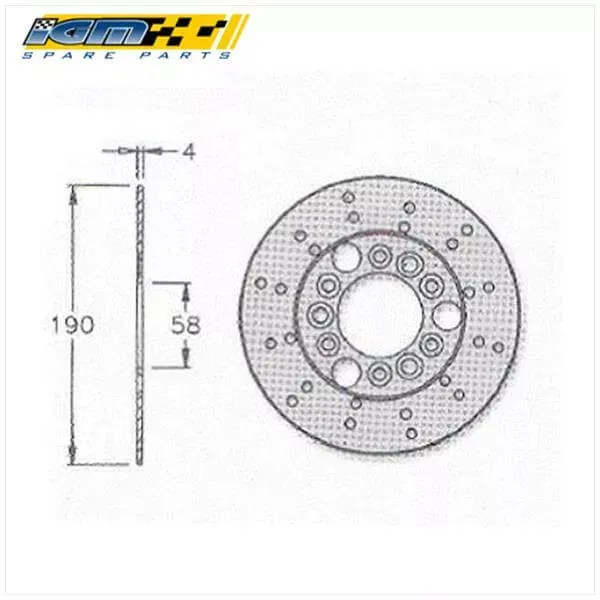 Remschijf Yamaha, Piaggio, Malaguti - 190-58-4