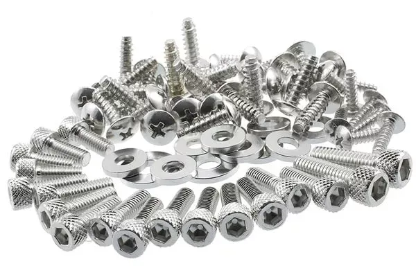 Schroevenset Aerox chroom (schroeven voor kappen) 