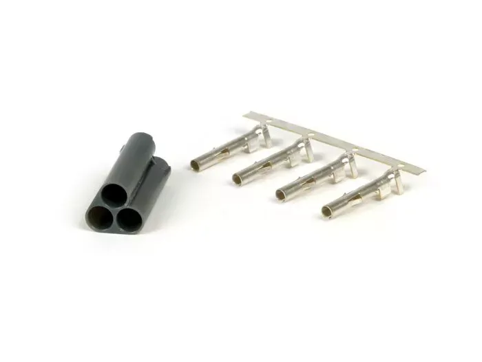 stekker voor kabelboom  BGM pro, 3 contactstekkers, asymmetrisch  vespa, piaggio, gilera   mannelijke stekker