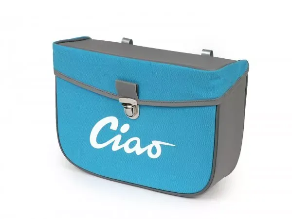 Zadeltas Moto Nostra Ciao Turquoise Grijs
