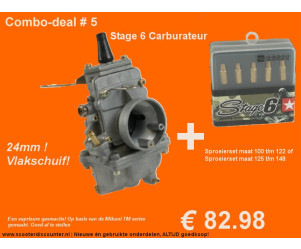 # 5 - Stage 6 24mm Vlakshuif carburateur + Sproeiers