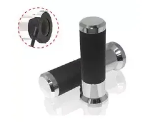 Verwarmde Handgreep Koso Titan Koso 7/8" + 1" L=120mm Chroom Met Externe Schakelaar