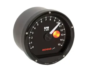 Tachometer Koso Zwart Max. 15000 RPM W. Schakelicht