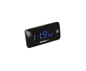 Voltmeter / Thermometer Slim NG Blauw