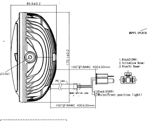 Koplamp Led D.170MM Koso Thunderbolt CE-Markering