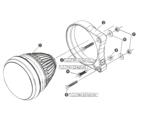 Koplamp (Dimlicht) Led Koso Hawkeye CE-Markering