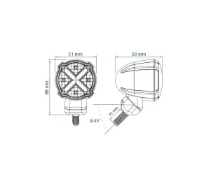 Achterlicht Led M. Remlicht Koso GT-02S Wit CE-Markering