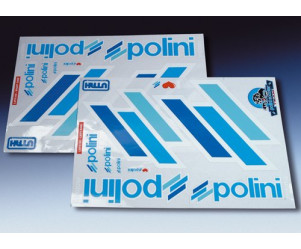 Team Polini Scooter Stickers Witte Rand