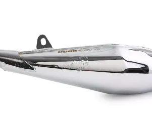 Voca Racing Uitlaat 50/70CC Chroom / Rode Geluiddemper (CE) Derbi Senda Euro 2 / Euro 3