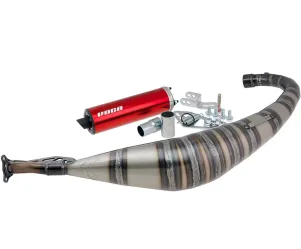 Uitlaat Voca Racing Rookie 50/70CC (Street-Legal) Minarelli AM6 Rode Aluminum Geluiddemper