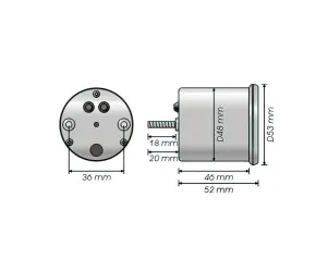 Brandstofmeter Koso  Digital D48 Rode Verlichting