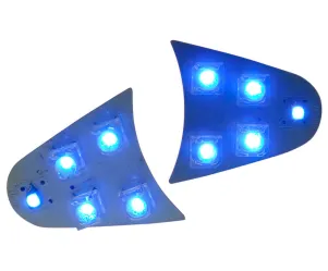 Indicatoren Led Voor Twee Koplamp, MBK Nitro / Yamaha Aerox Blauw