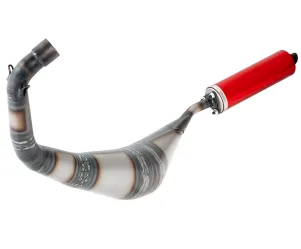Uitlaat Voca Warrior 50-70CC Rode Geluiddemper Yamaha DT / X-Limit