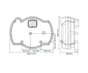 Tachometer / Thermometer Koso Rx2nr 0 - 16.000 RPM Met Shift Signaal