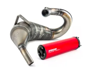 Voca Uitlaat Cross Rookie 50/70CC Rode Geluiddemper Yamaha DT / X-Limit
