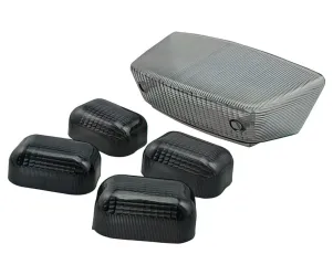 Indicatorlens Set STR8 (4) Met Achterlicht Yamaha Slider / MBK Stunt NA 2004 Zwart