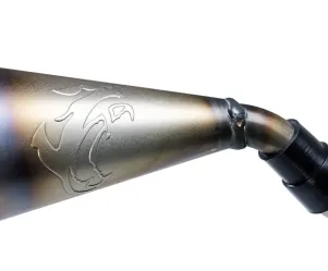 Uitlaat Voca Cross Rookie 50 - 70CC Hight Mount CE Zwart Derbi  Senda / DRD
