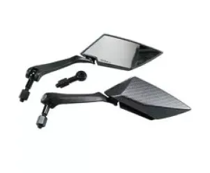 Spiegelset Koso TT, 2 Stuks. (Rh + Lh), Carbon Look/Zwart glas, M8 Raad