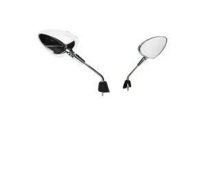 Spiegelset Vespa Sprint chroom links + rechts (kort)