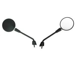 Spiegelset Vespa Primavera/GTS mat zwart links + rechts (lang)