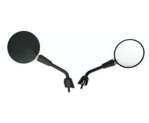 Spiegelset Vespa Primavera/GTS mat zwart links + rechts (kort)