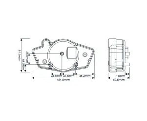 Snelheidsmeter / TAachometer Koso Digital  RX1N GP Stijl