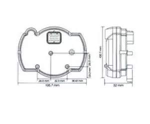 Snelheidsmeter / Tachometer Koso Rx2n 0-10000 Rpm