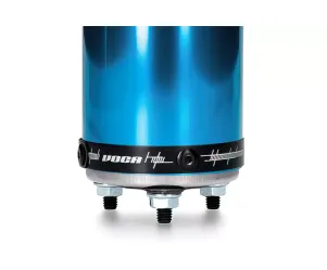 Voca Uitlaat 50/70CC Chroom / Blauw Aluminum Geluiddemper (CE) Derbi Senda Euro 2 / Euro 3