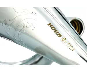 Uitlaat Voca Cross Verchroomd 50 / 70CC CE Zwart Aprilia SX / Derbi DRD